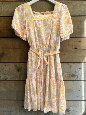 Rachel Parcell Chiffon Floral Dress - Large